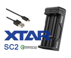 Xtar SC2 Schnellladeger&auml;t f&uuml;r Li-Ion Akkus mit QC 3.0 Eingang