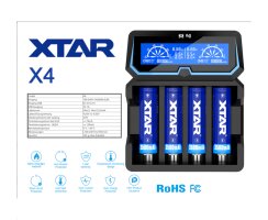 Xtar X4 &ndash; Vier-Schacht Ladeger&auml;t f&uuml;r Lithium Ionen und Ni/MH Akkus