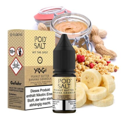 POD SALT FUSION Peanut Butter Banana Granola Bar Nikotinsalz Liquid 10ml