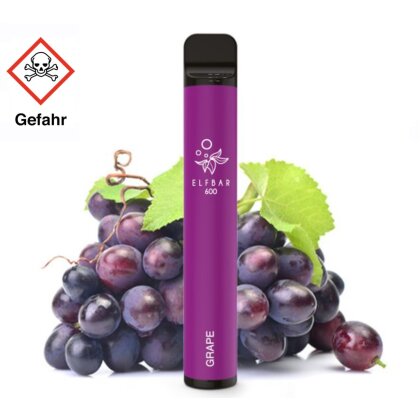 Elfbar 600 Einweg E-Zigarette - Grape 20mg