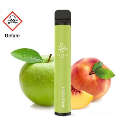 Elfbar 600 Einweg E-Zigarette - Apple Peach 20mg