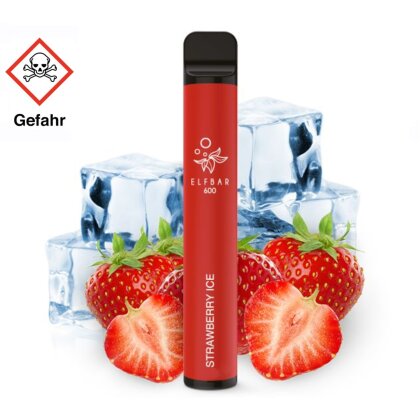 Elfbar 600 Einweg E-Zigarette - Strawberry Ice 20mg