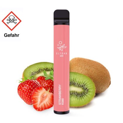 Elfbar 600 Einweg E-Zigarette - Strawberry Kiwi 20mg