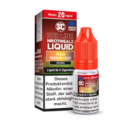 SC Red Line - Peach Passion Fruit - Nikotinsalz Liquid 10ml