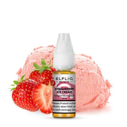 Elfbar ELFLIQ Strawberry Ice Cream Nikotinsalz Liquid 10ml