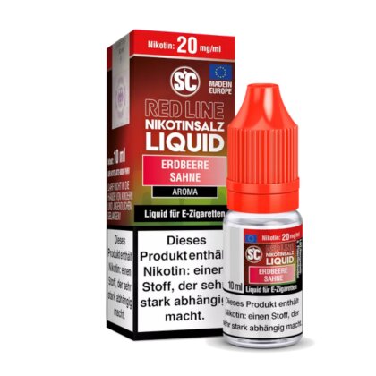 SC Red Line - Erdbeere Sahne - Nikotinsalz Liquid 10ml