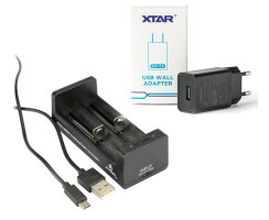 XTAR MC-2 Ladeger&auml;t f&uuml;r Li-Ion-Akkus 3,6V/3,7V inkl. USB-Kabel und Stecker 1A